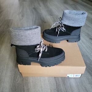 UGG Black and Gray Winter Boots